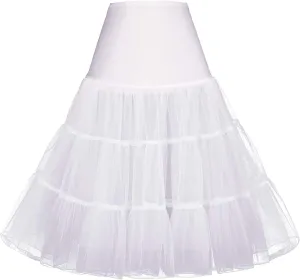 Women's 1950s Petticoat Skirts Vintage Puffy Tutu Crinoline Ballet Underskirt