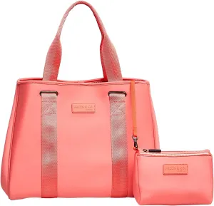 Women’s Activewear and Vacation Tote with detachable small case. Neoprene and mesh. Washable, Folds flat