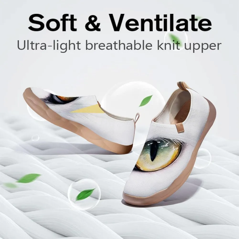 Women's Art Painted Travel Shoes Slip-on Casual Knitted Loafers Light and Comfortable Fashionable Sneakers