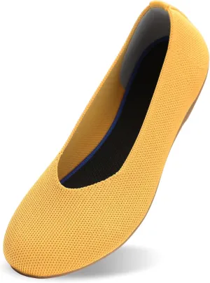 Women's Ballet Flat Dressy Casual Knit Shoes Round Toe Women Mesh Flats