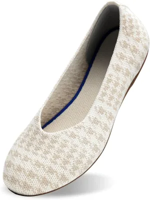 Women's Ballet Flat Dressy Casual Knit Shoes Round Toe Women Mesh Flats