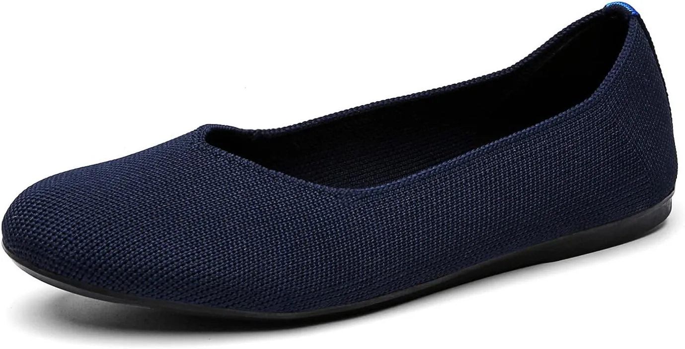Women's Ballet Flat Dressy Casual Knit Shoes Round Toe Women Mesh Flats