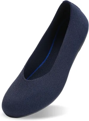 Women's Ballet Flat Dressy Casual Knit Shoes Round Toe Women Mesh Flats