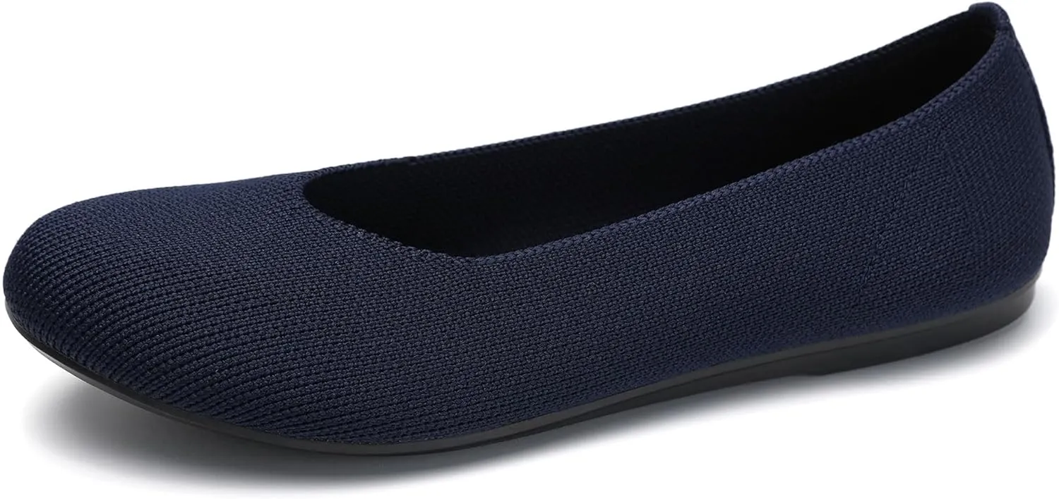 Women's Ballet Flat Dressy Casual Knit Shoes Round Toe Women Mesh Flats
