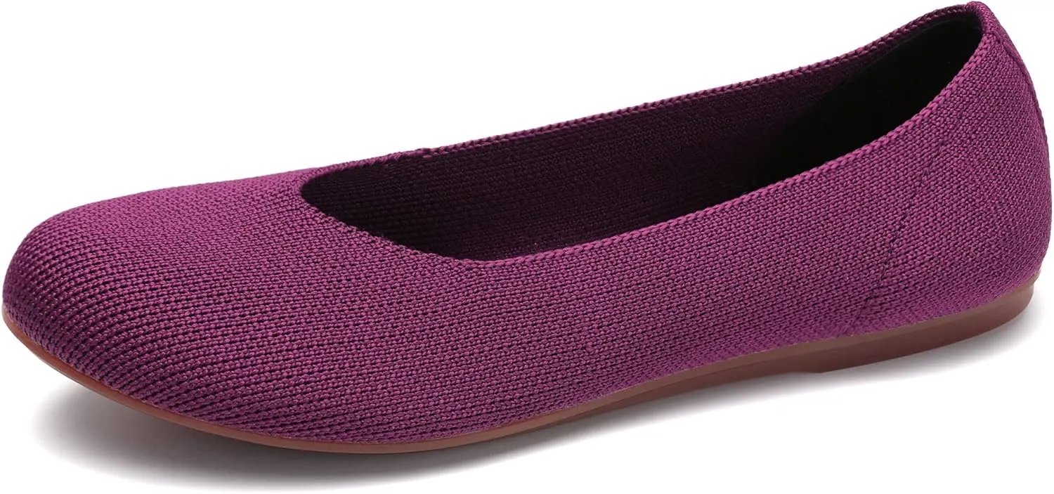 Women's Ballet Flat Dressy Casual Knit Shoes Round Toe Women Mesh Flats