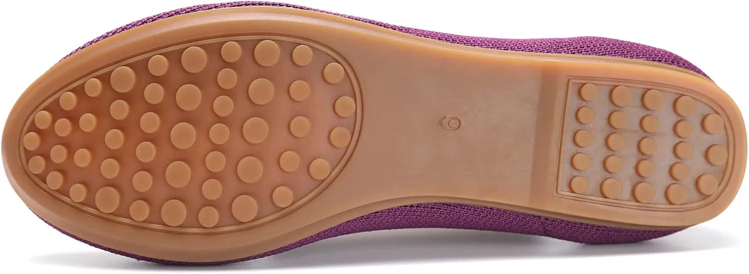 Women's Ballet Flat Dressy Casual Knit Shoes Round Toe Women Mesh Flats