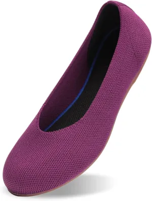 Women's Ballet Flat Dressy Casual Knit Shoes Round Toe Women Mesh Flats