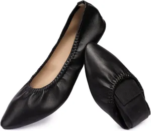 Women's Ballet Flat Slip On Flats - Classic Casual Dress Shoes, Foldable Portable Travel Ballet Walking Shoes