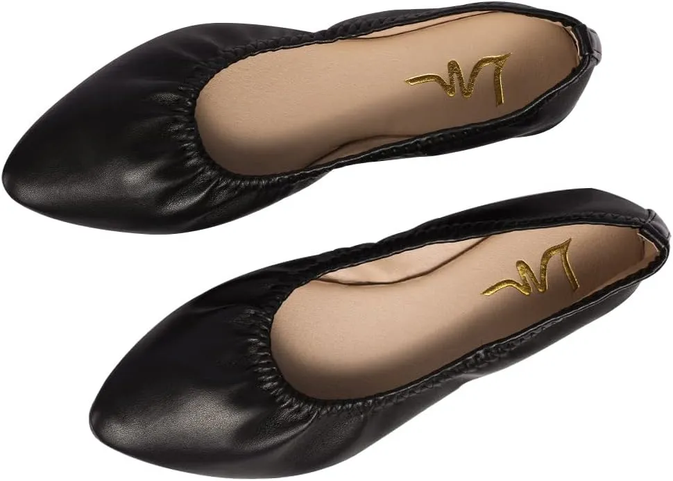 Women's Ballet Flat Slip On Flats - Classic Casual Dress Shoes, Foldable Portable Travel Ballet Walking Shoes
