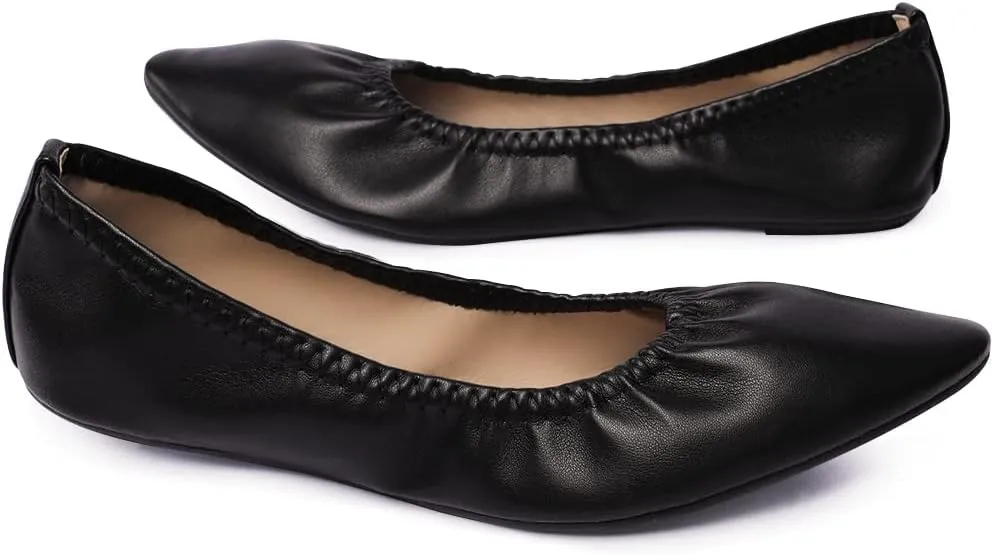 Women's Ballet Flat Slip On Flats - Classic Casual Dress Shoes, Foldable Portable Travel Ballet Walking Shoes