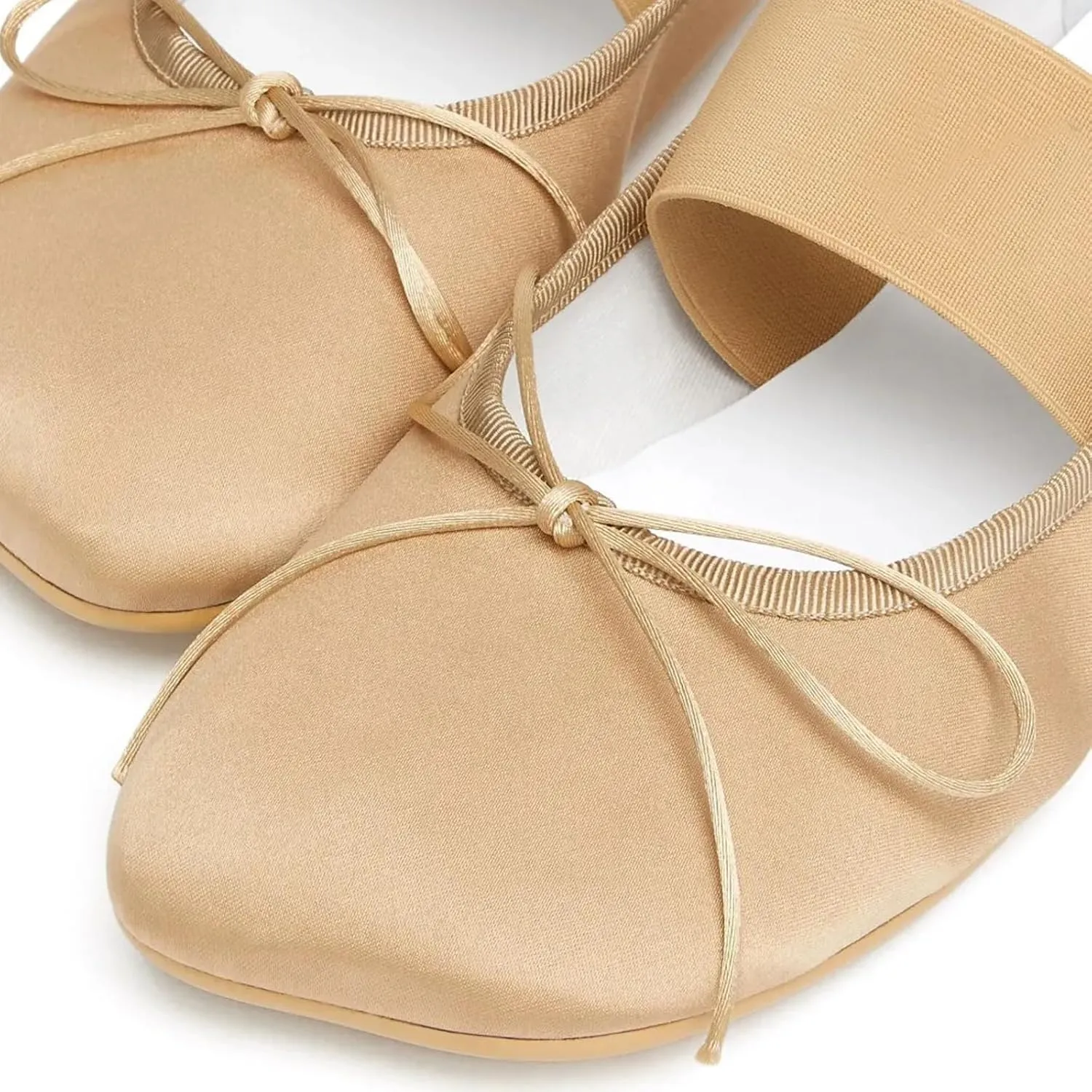 Womens Ballet Flats Square Toe Satin Shoes Wide Width Comfort Casual Work Shoes for Women Office 2025 Spring