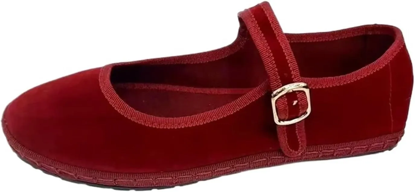 Women's Ballet Shoes Ballet Shoes for Women Hand Stitch Casual Streetwear Ballet Flats Pumps Female Solid Color Cloth Shoes for Ballet, Tap