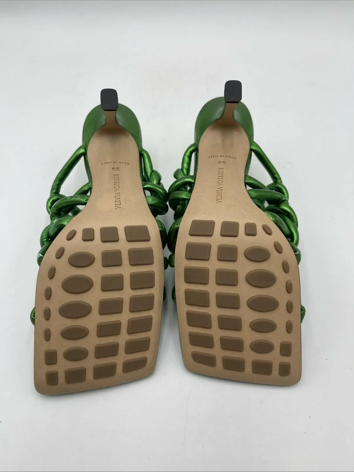 Women’s Bottega Veneta Stretch Mule Heeled Sandals Green Size 39 - Very Good
