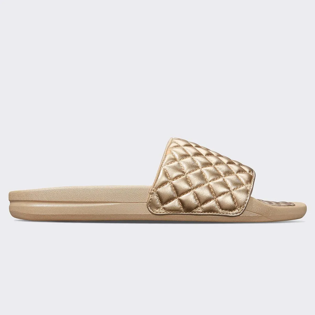 Women's Champagne Metallic Festive offer Slide Lusso Large selection