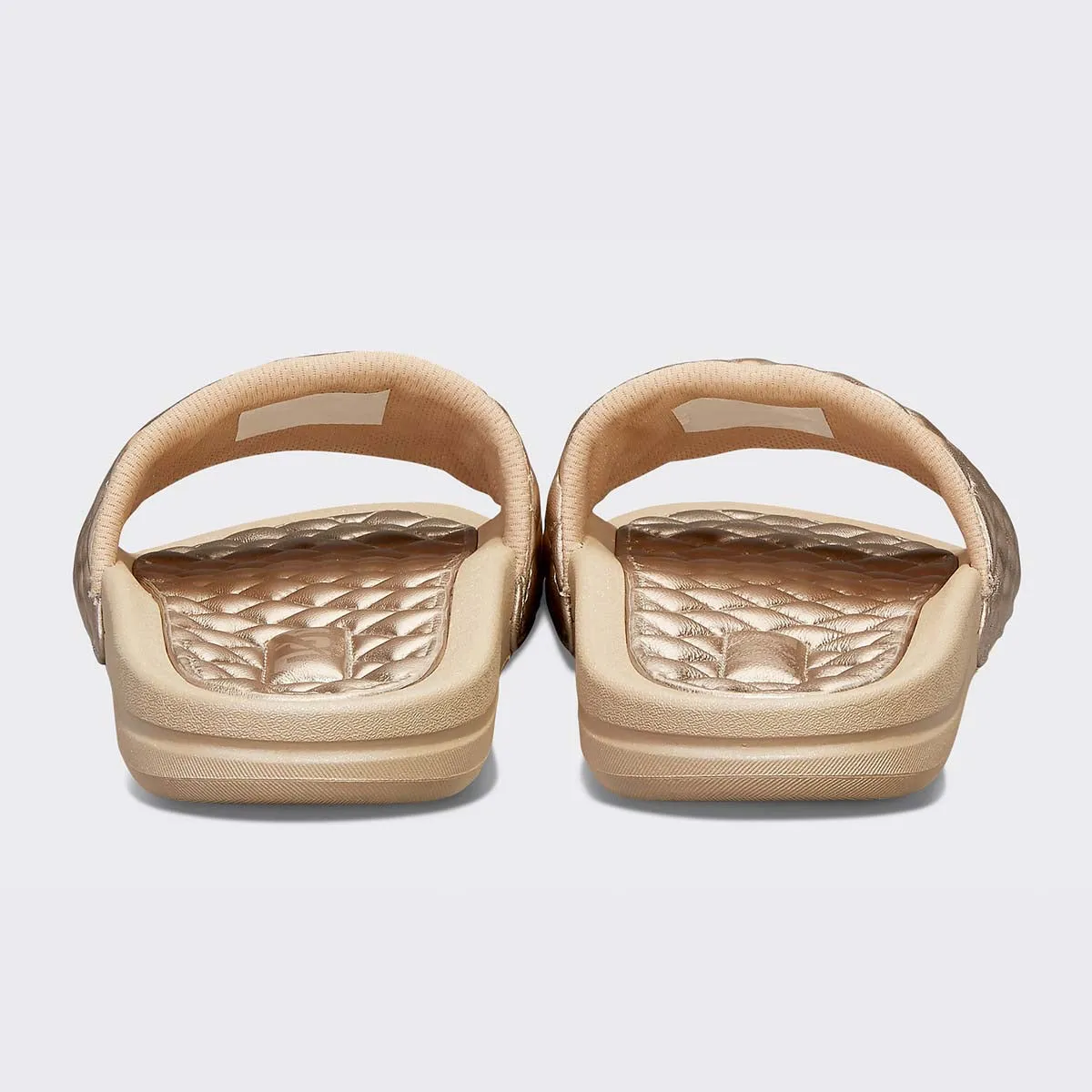 Women's Champagne Metallic Festive offer Slide Lusso Large selection
