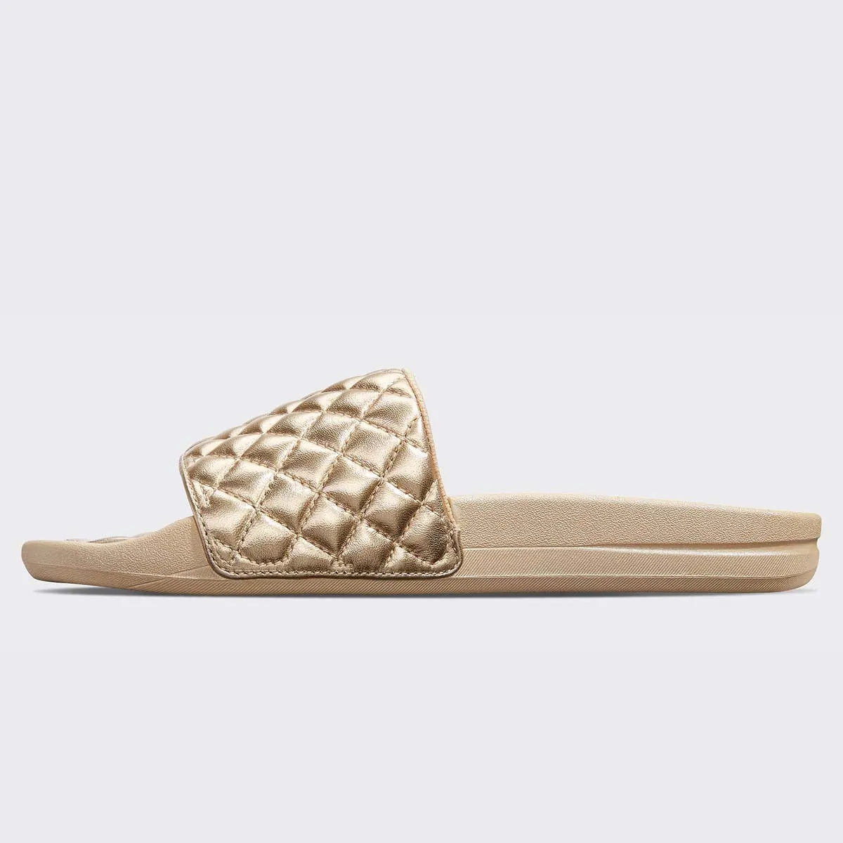 Women's Champagne Metallic Festive offer Slide Lusso Large selection