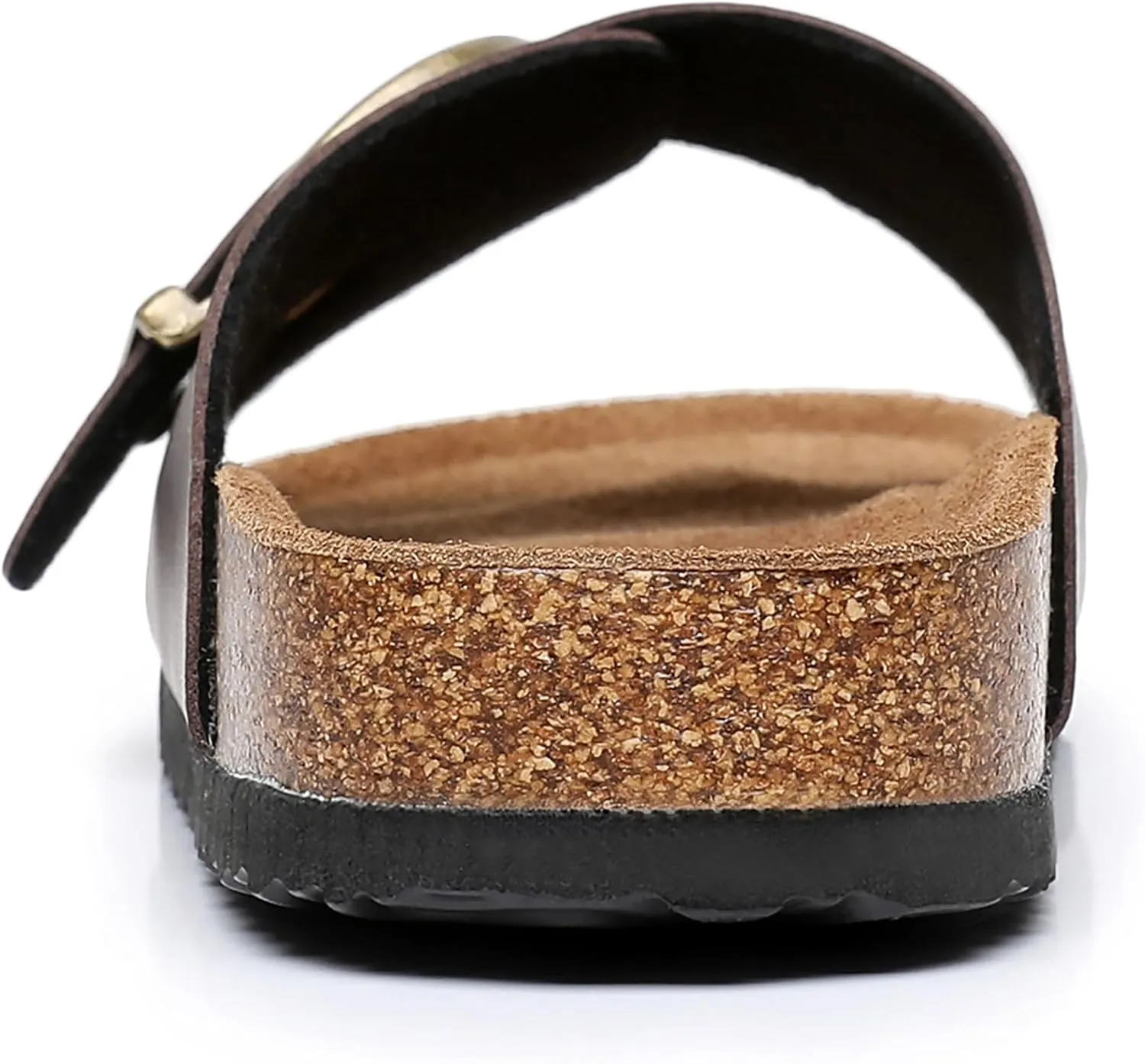 Women's Cork Footbed Sandals Cow Suede Summer Slide Sandals for Women with Adjustable Strap Buckle Open Toe Outdoor Beach Sandals