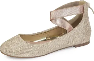 Womens Dana Closed Toe Ankle Strap Slide Flats