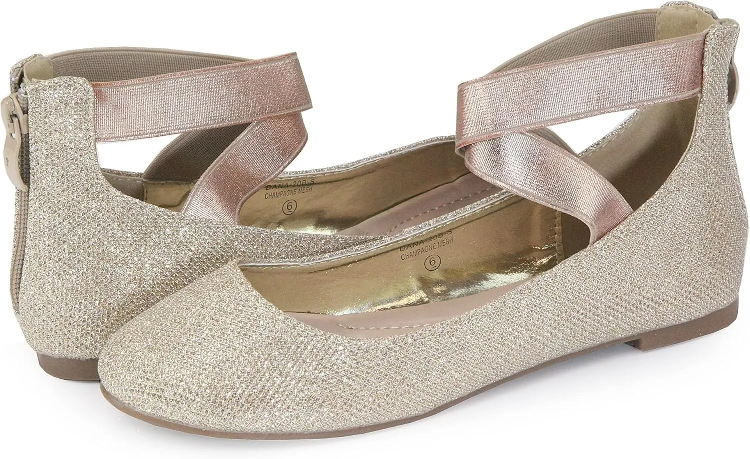 Womens Dana Closed Toe Ankle Strap Slide Flats