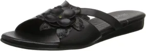 Women's Fiji Dress Sandal,Black Soft Maia Leather,7 XW US
