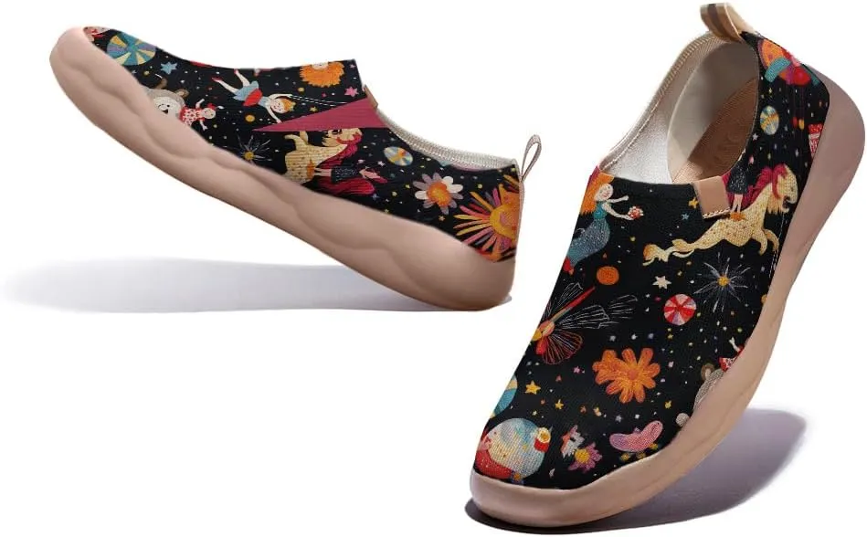 Women's Light Sneakers in Fairy Tale Series Slip-on Travel Shoes for Comfortable Walking and Casual Style