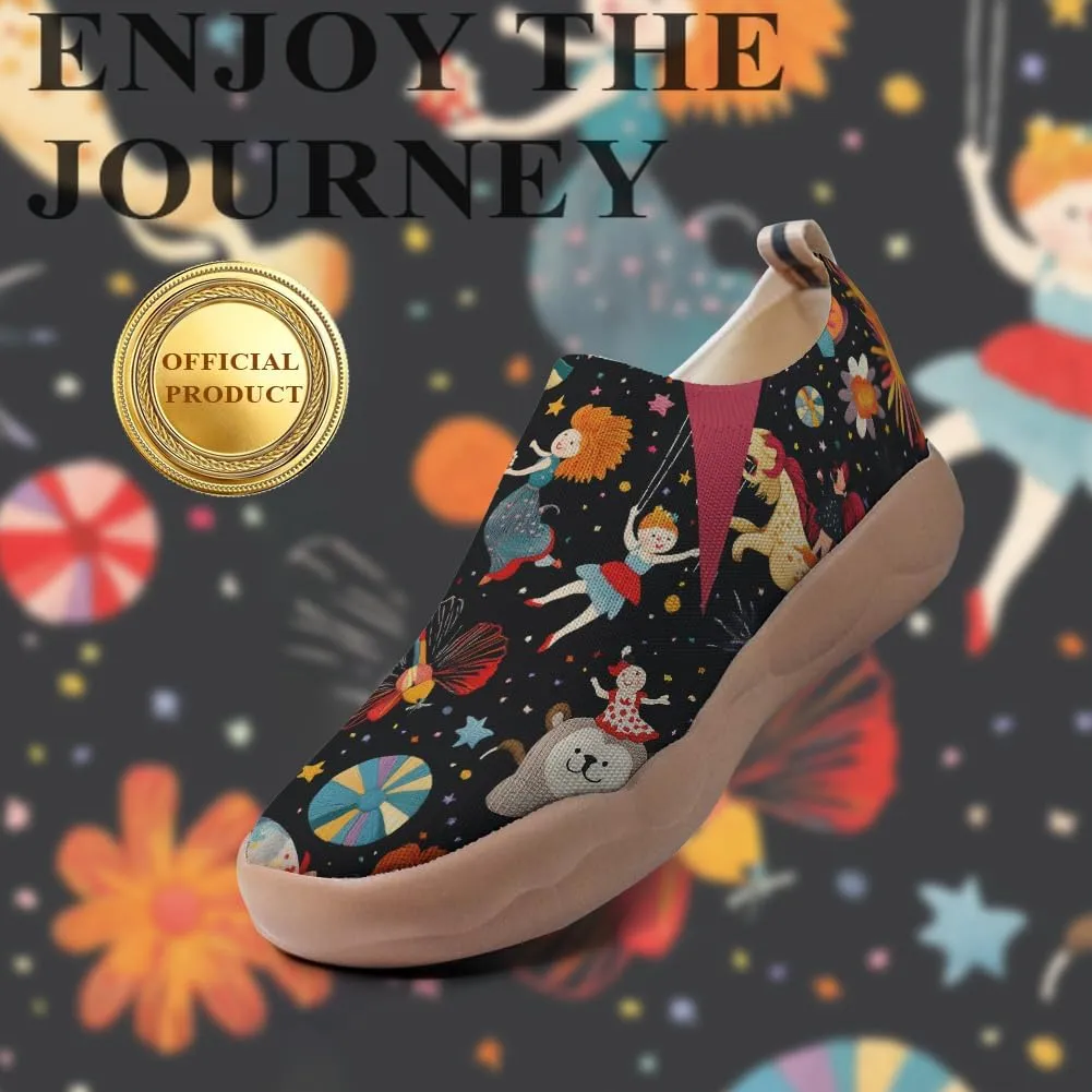 Women's Light Sneakers in Fairy Tale Series Slip-on Travel Shoes for Comfortable Walking and Casual Style