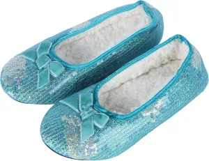 Women's Lightweight Ballet Flats with Moisture-Wicking Polyester Lining and Non-Slip Suede Sole for Indoor Dancing Comfort