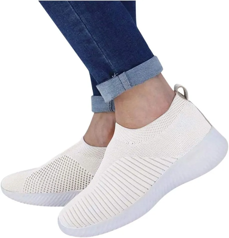Women's Lightweight Slip On Walking Running Shoes Tennis Shoes Womens Lether Men Casual Dress Shoes Women Shoes Sneakers Steel Toe Tennis Shoe Loafers Shoe