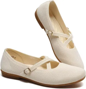 Women's Mary Jane Flats Shoes Ballet Flats with Buckle Strap Soft Work Dress Ballerina Walking Shoes