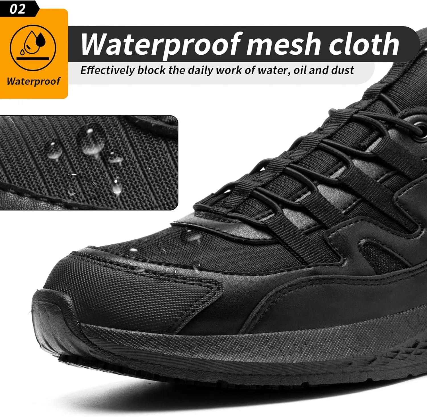 Women's Non Slip Work Shoes Slip Resistant Food Service Shoes Chef Shoe Anti-Slip, Comfortable and Waterproof.