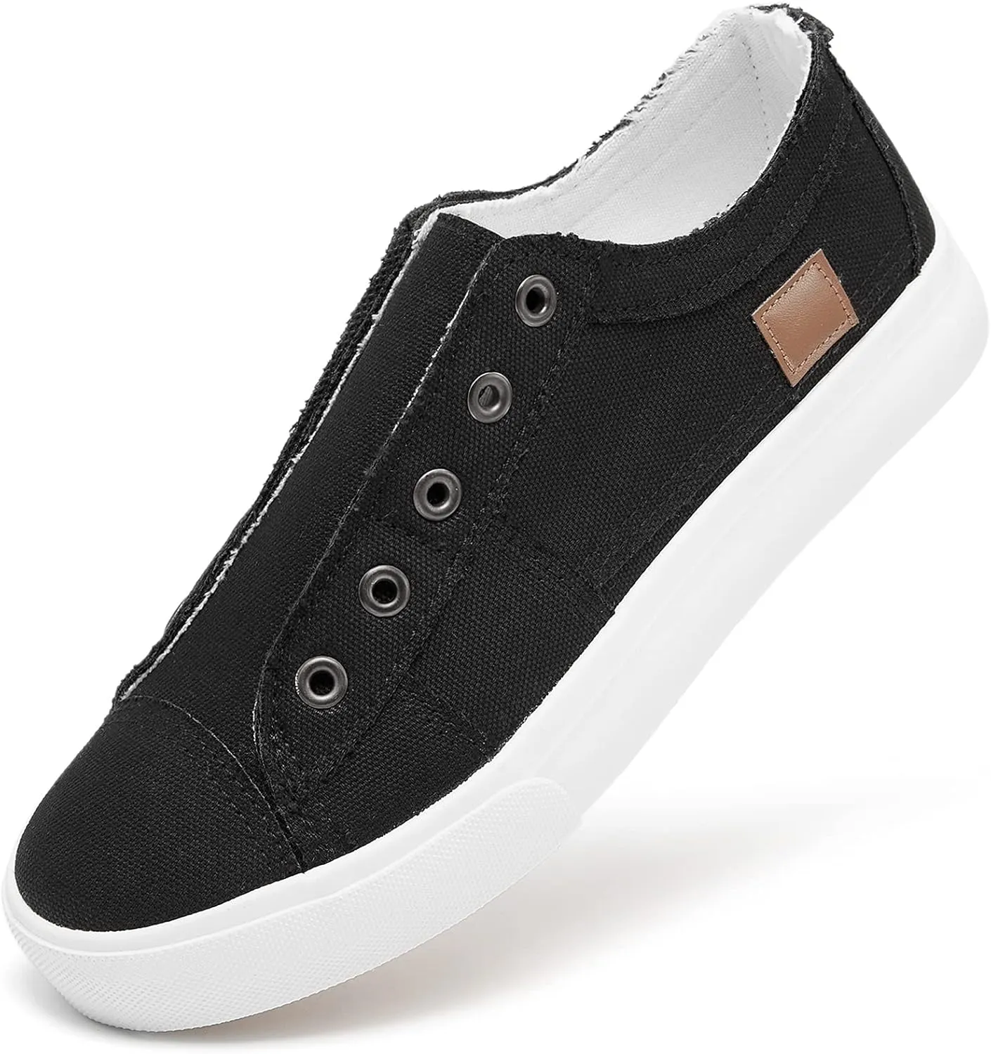 Women's Slip on Shoes Non Slip Fashion Canvas Sneakers Low Top Casual Shoes