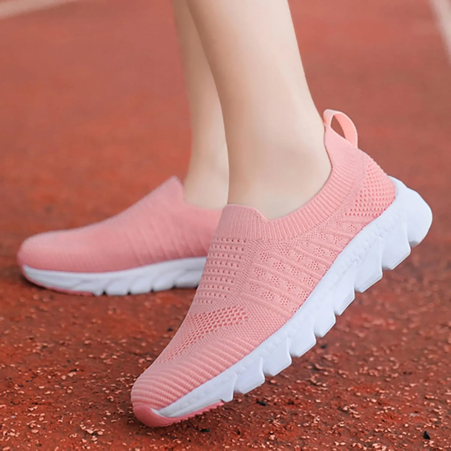 Womens Slip On Walking Shoes Lightweight Breathable Non Slip Running Shoes for Men Arch Support Dressy Casual Shoes Chunky Sneakers Steel Toe Tennis Shoe Loafers Shoe
