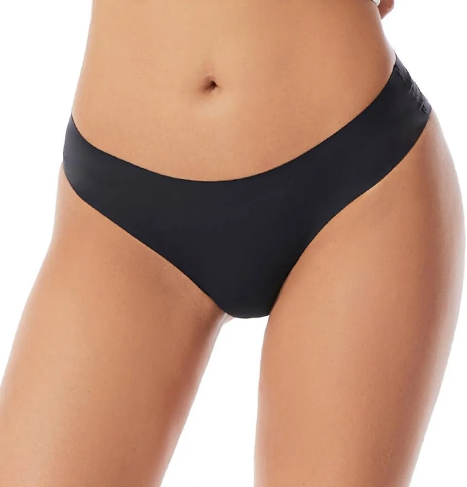 Women's Soft Seamless Bikini Cut Underwear Ladies 6 Pack Ice Silk No Show Hipster Low Rise Half Back Invisible Panties
