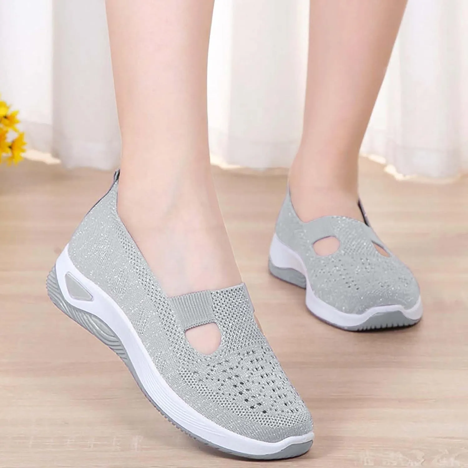 Women's Woven Orthopedic Breathable Soft Shoes Womens Tennis Shoes Lether Casual Shoes for Fall Fashion Sneakers 2025 Waterproof Tennis Shoe Trainers Shoe