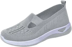 Women's Woven Orthopedic Breathable Soft Shoes Womens Tennis Shoes Lether Casual Shoes for Fall Fashion Sneakers 2025 Waterproof Tennis Shoe Trainers Shoe