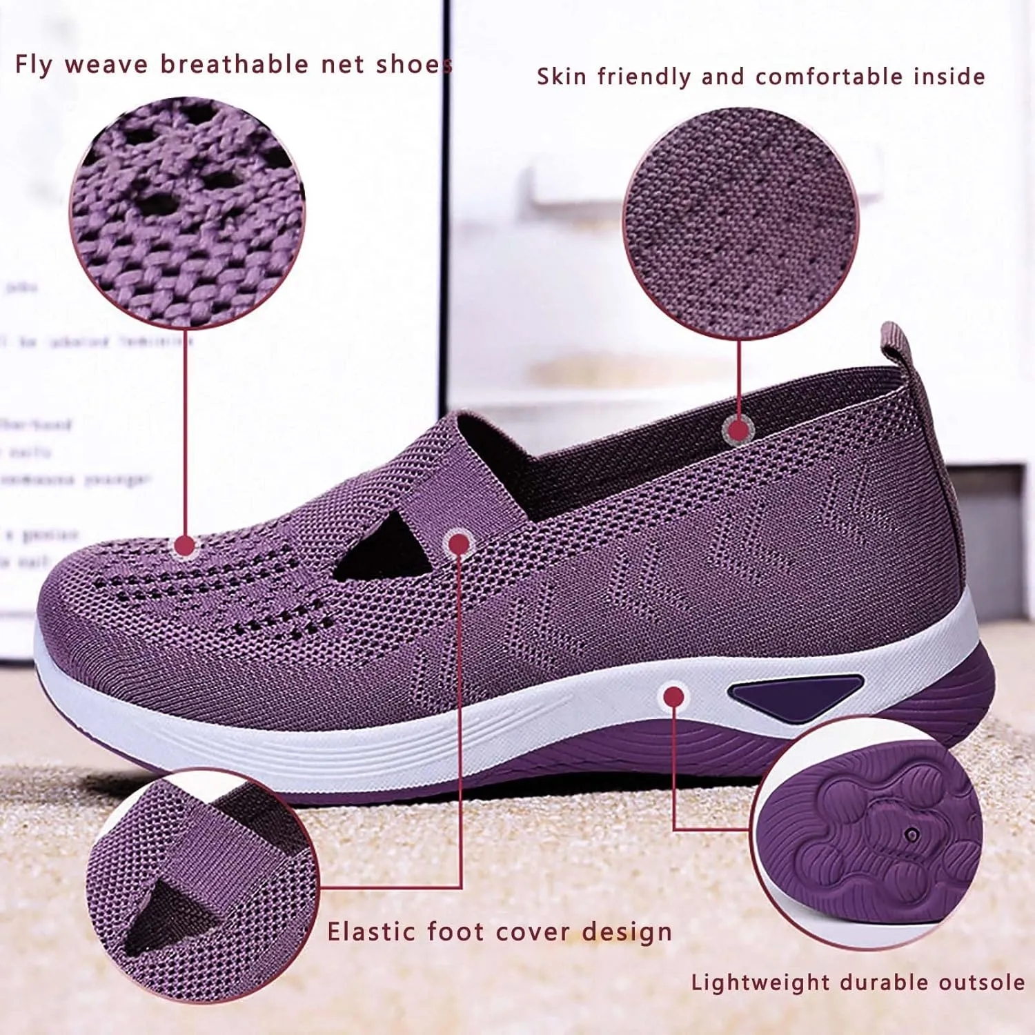 Women's Woven Orthopedic Breathable Soft Shoes Womens Tennis Shoes Lether Casual Shoes for Fall Fashion Sneakers 2025 Waterproof Tennis Shoe Trainers Shoe