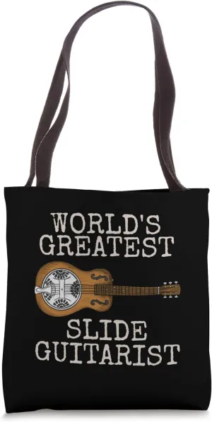 World's Greatest Slide Guitarist, Resonator Guitar Tote Bag