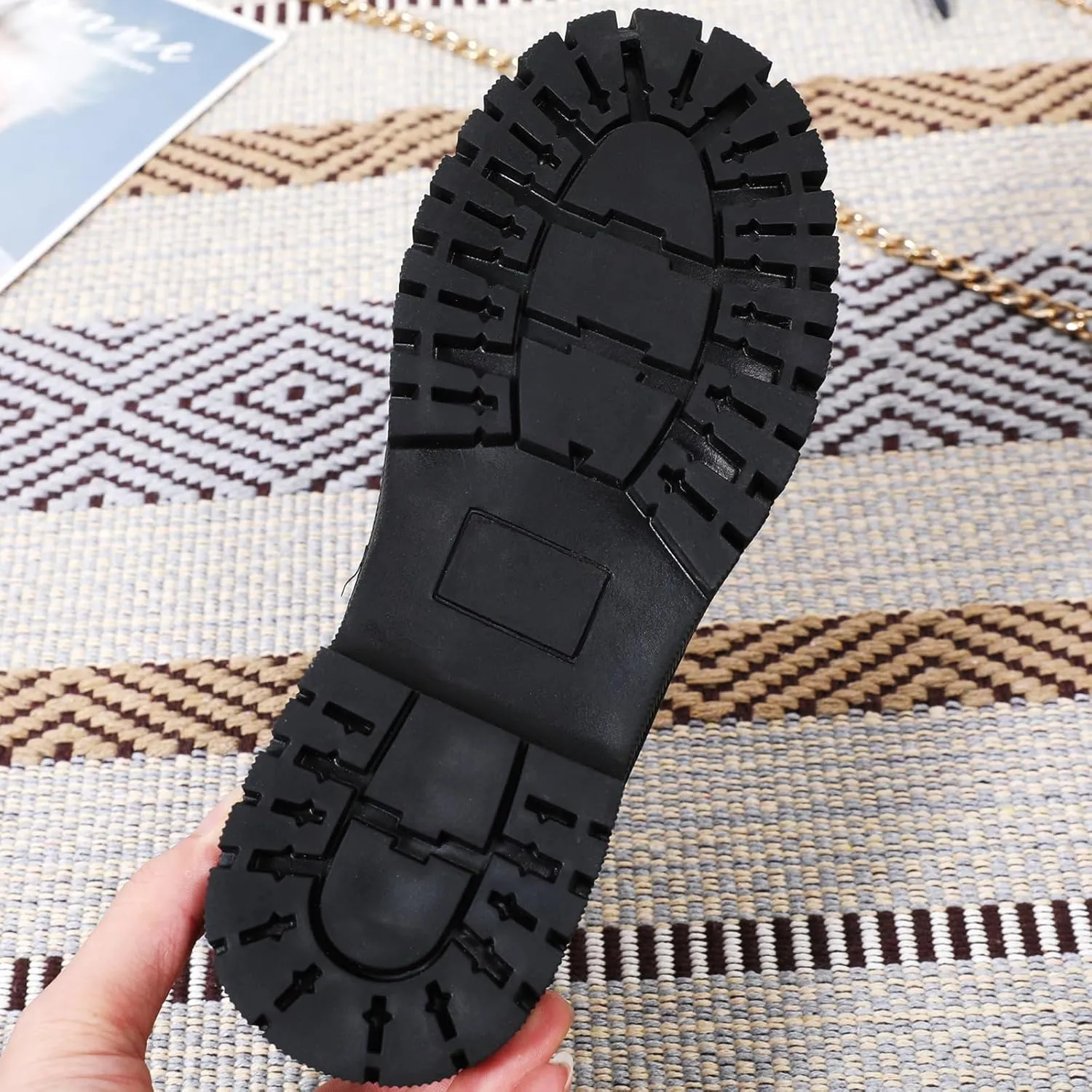 XMM Mary Jane Shoes Platform Chunky Mary Janes for Women Ladies Comfort Leather Round Toe Non-Slip Dressy Casual Cute Girls School Work Shoes