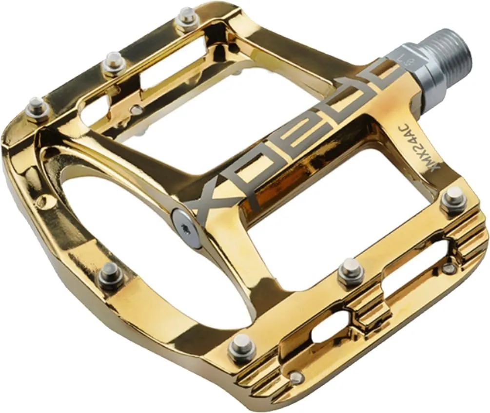 XPEDO Spry Flat Bicycling Pedals | Magnesium Body, 11mm Low-Profile, 106x100mm Platform, 28 Replaceable Pins | MTB Trail/Enduro