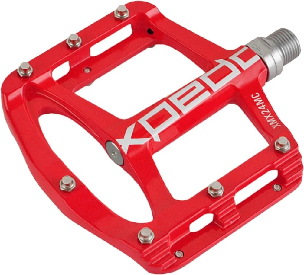 XPEDO Spry Flat Bicycling Pedals | Magnesium Body, 11mm Low-Profile, 106x100mm Platform, 28 Replaceable Pins | MTB Trail/Enduro