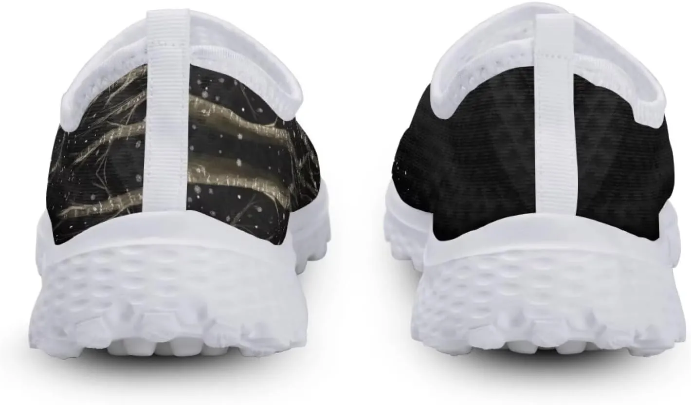 Xpyiqun Christmas Sneakers Slip On Shoes for Women Tennis Shoe Xmas Trainers Footwear