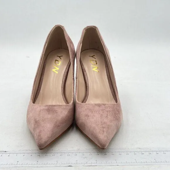 YDN Light Pink Pointed Toe Slip on Pumps Special High Heel Shoe for Party Prom
