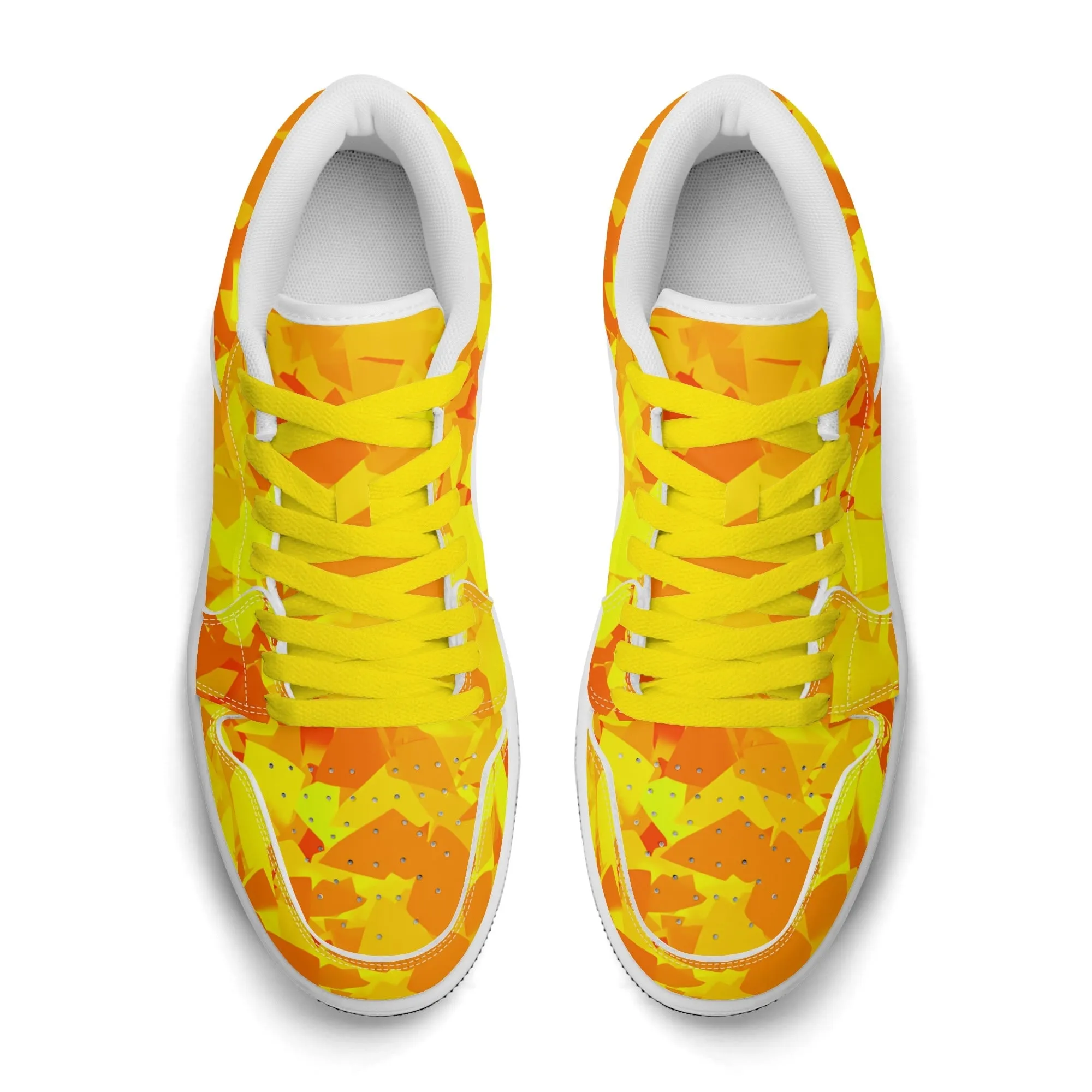 Yellow Crystal Low Top Leder Sneaker für Herren