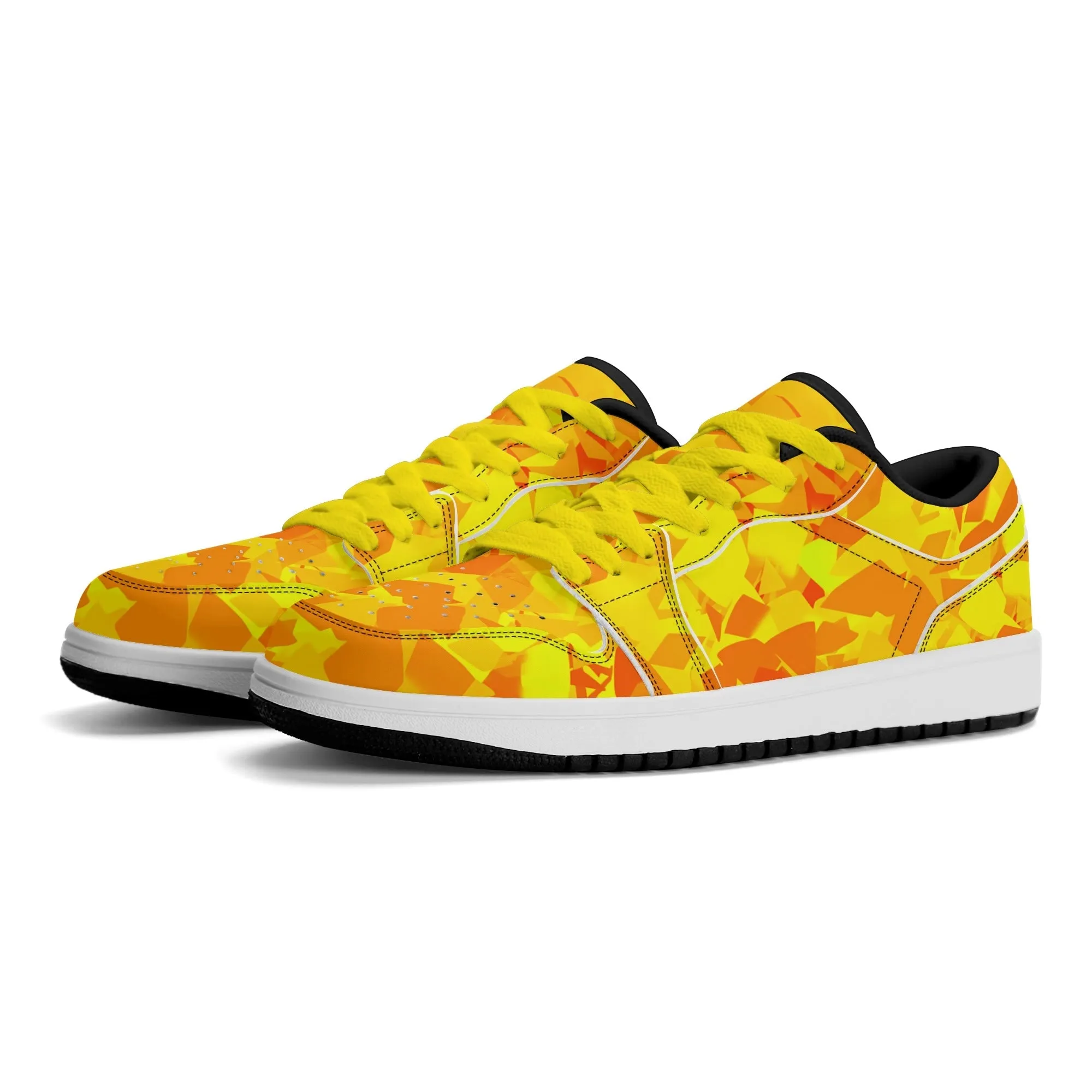 Yellow Crystal Low Top Leder Sneaker für Herren