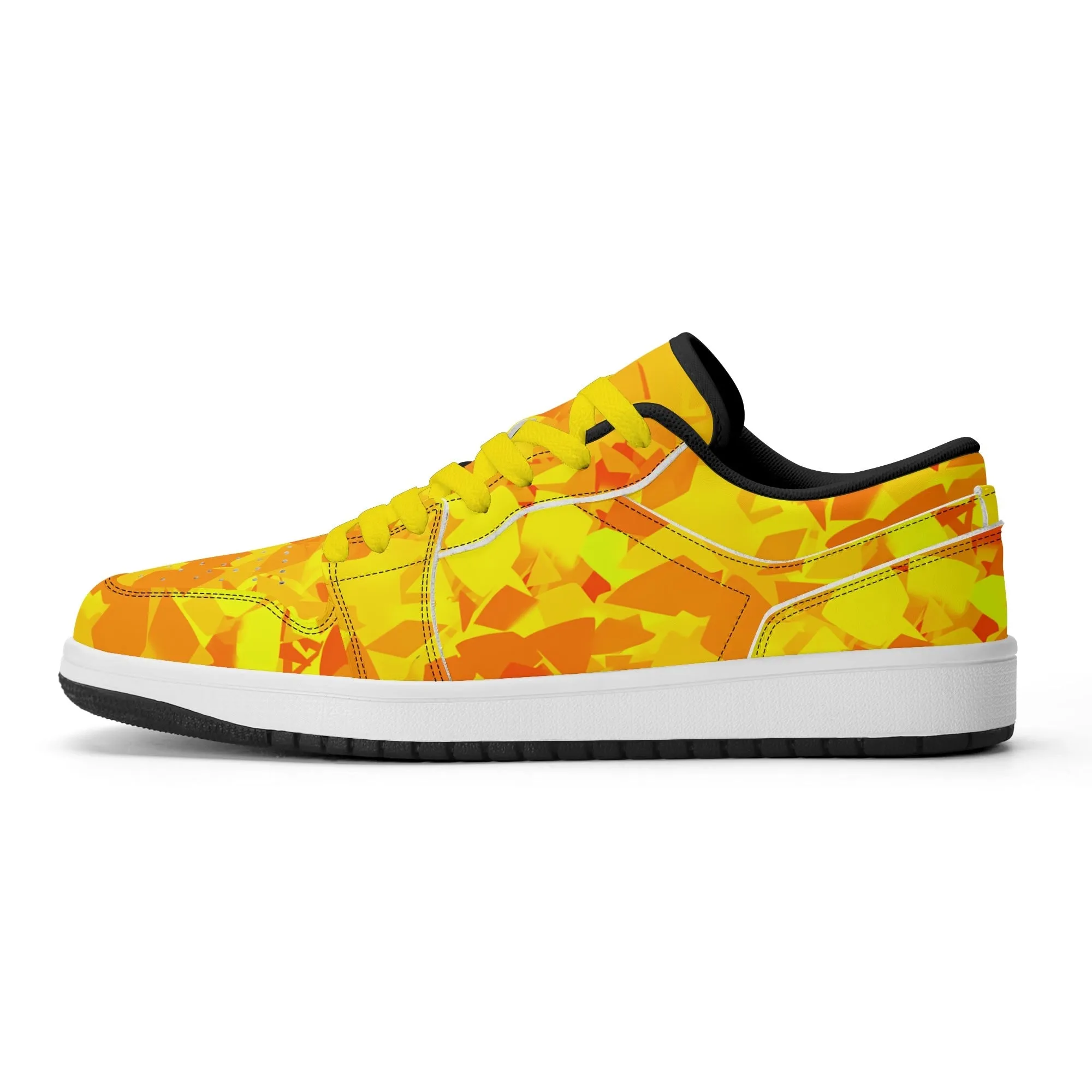 Yellow Crystal Low Top Leder Sneaker für Herren