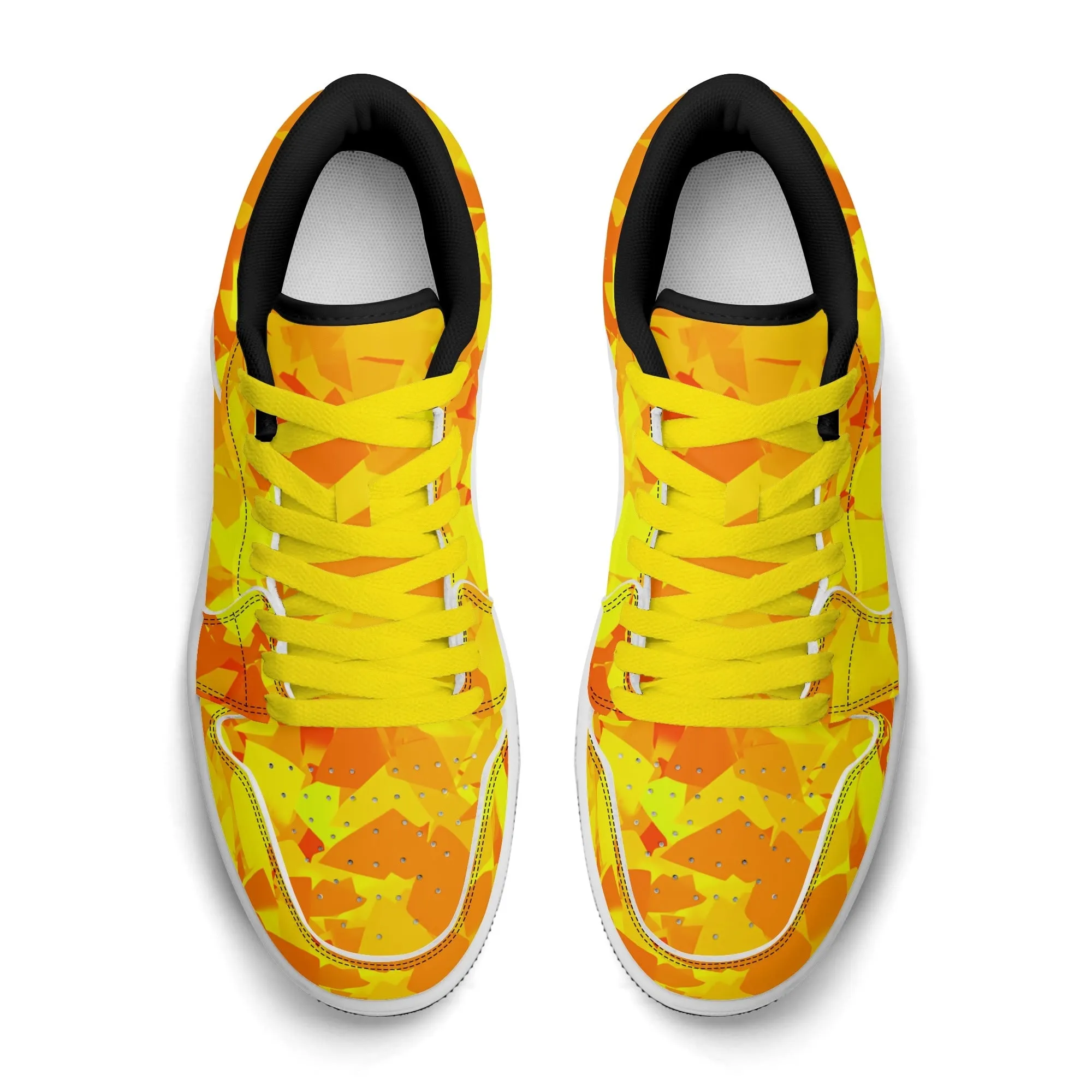 Yellow Crystal Low Top Leder Sneaker für Herren