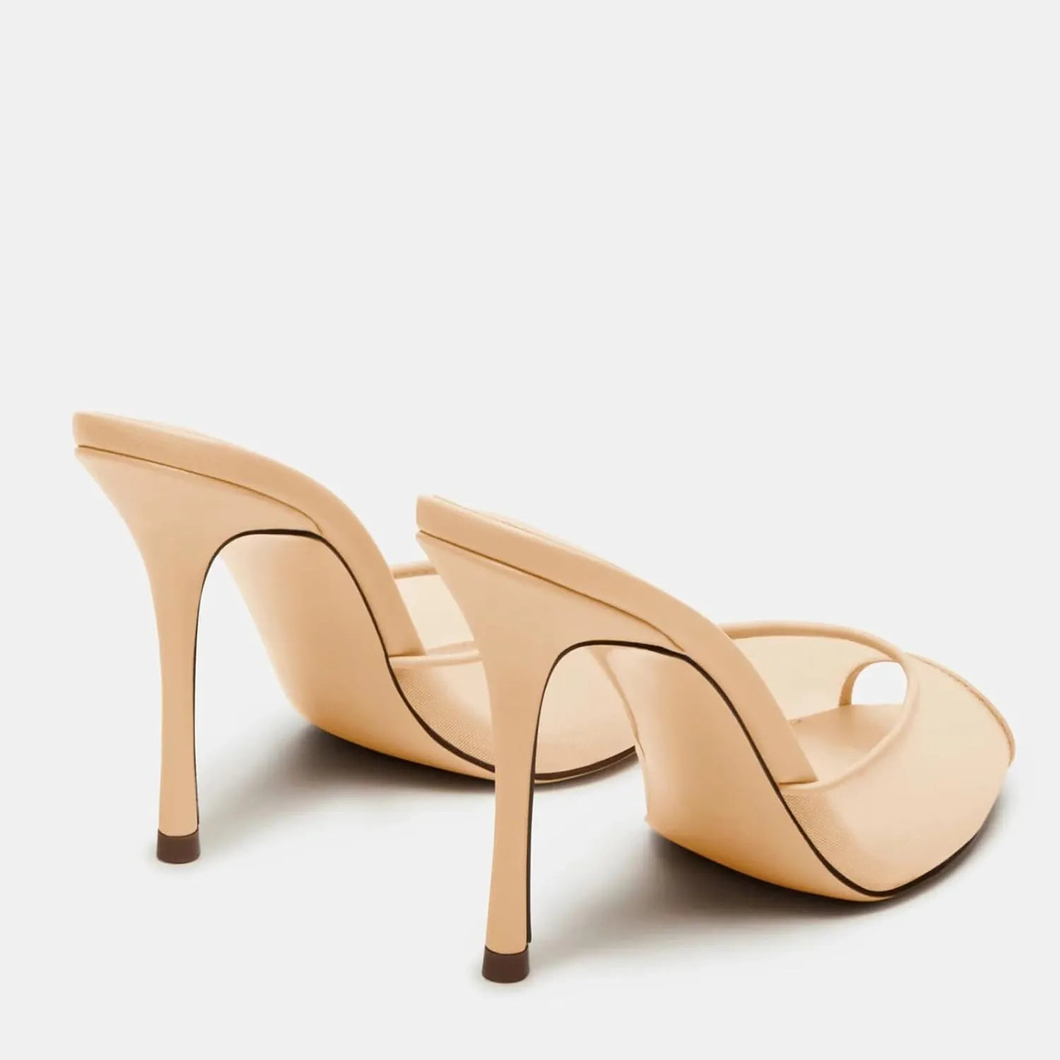 Yishaweiqi Women's Mesh Heeled Sandals Peep Toe Mules Slip on Stiletto High Heels Dress Sexy Slide Sandals