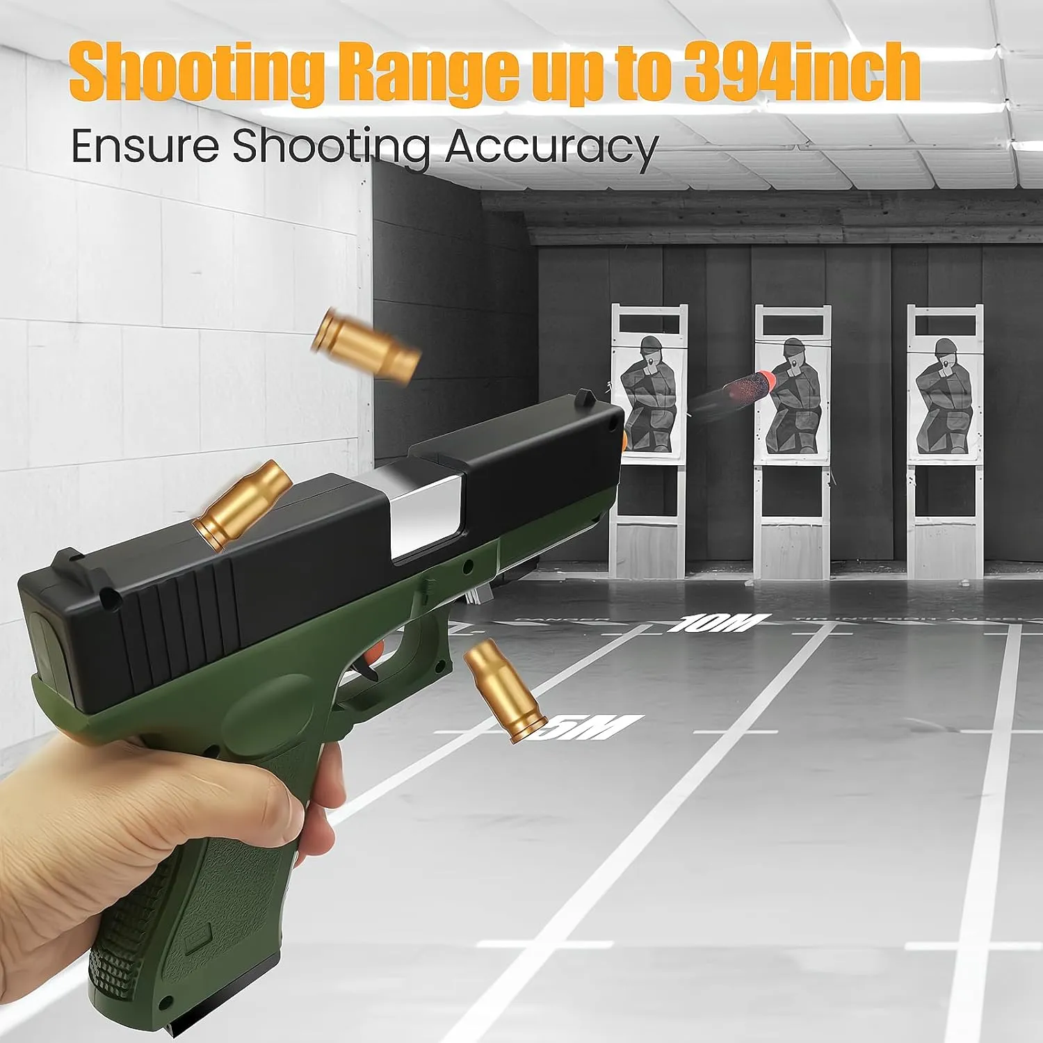 Zanktony Soft Bullet Toy Gun Shell Ejecting, Realistic Toy Pistol for Boys, Educational Play Gun Model, Halloween Christmas Birthday Gifts for Boys Kids Adults Age 8 