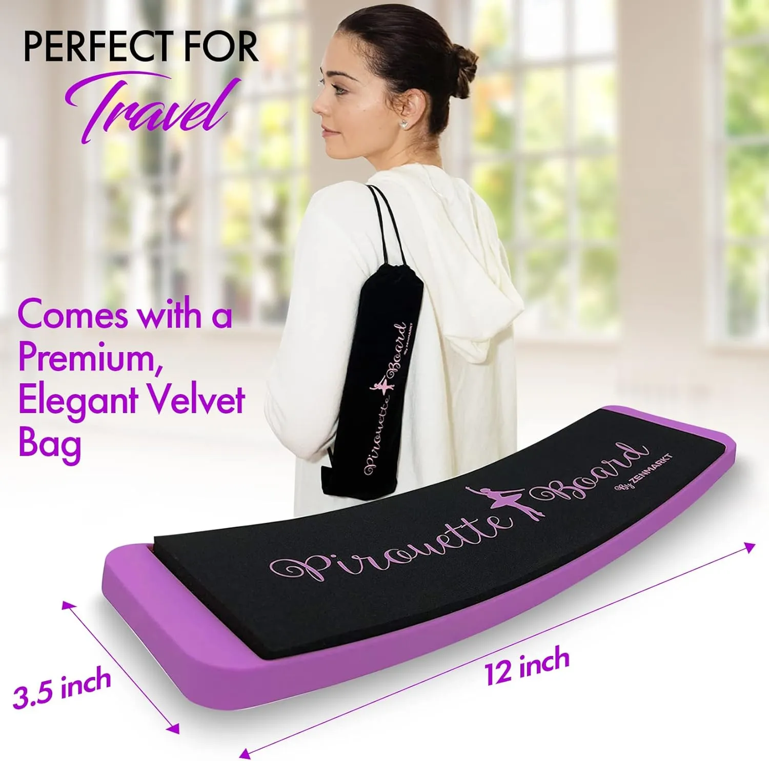 Zenmarkt Turning Boards for Dancers - Ballet Spin Boards for Dancers, Ice Skaters, Cheerleaders, and Gymnasts - Specially Designed to Improve Your Turns, Balance, and Stability - Home Dance Equipment
