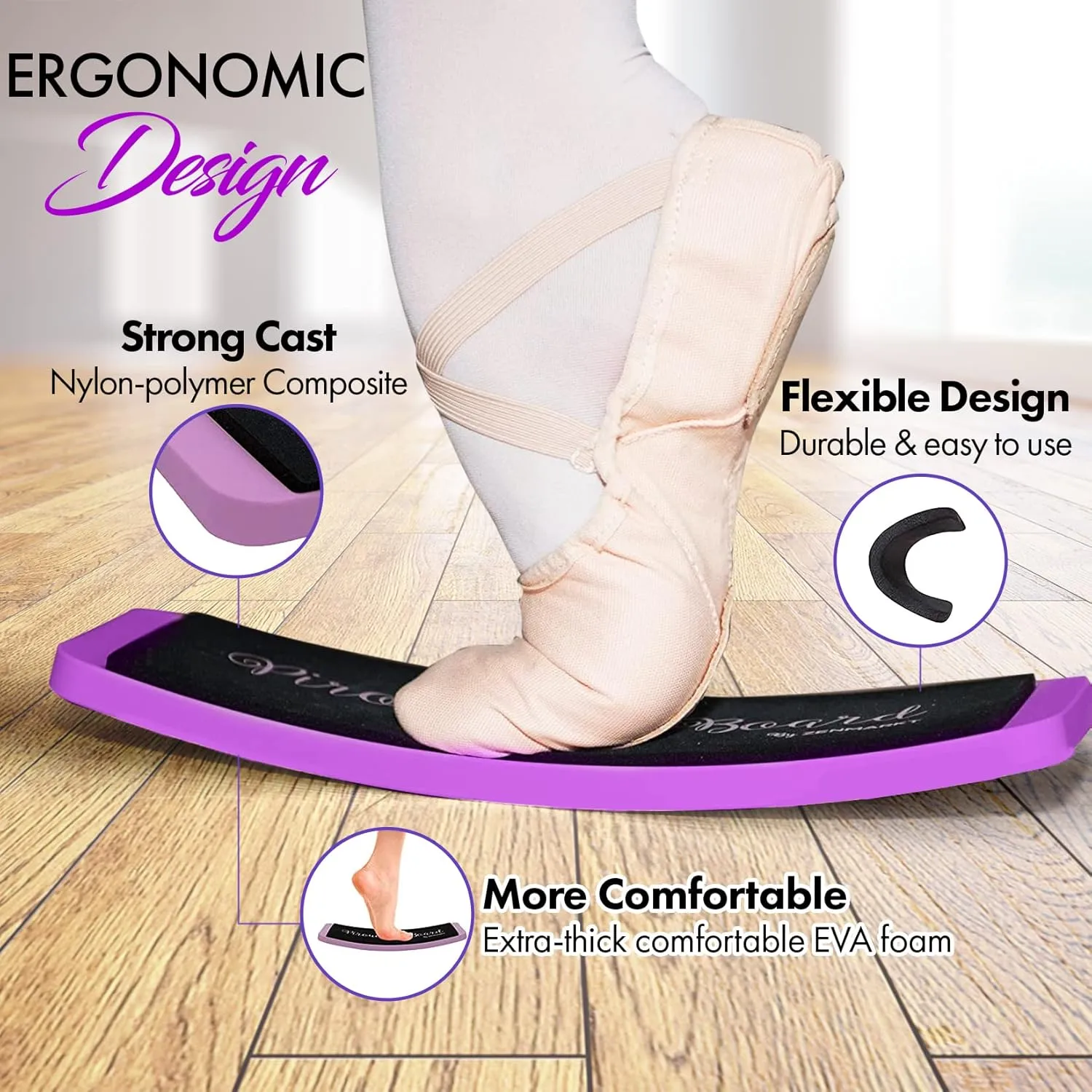 Zenmarkt Turning Boards for Dancers - Ballet Spin Boards for Dancers, Ice Skaters, Cheerleaders, and Gymnasts - Specially Designed to Improve Your Turns, Balance, and Stability - Home Dance Equipment